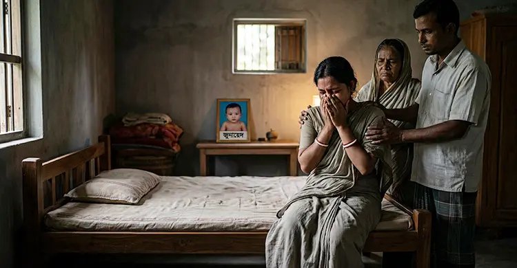 বুকের দুধ শ্বাসনালীতে আটকে প্রাণ গেল ৮ মাসের শিশুর