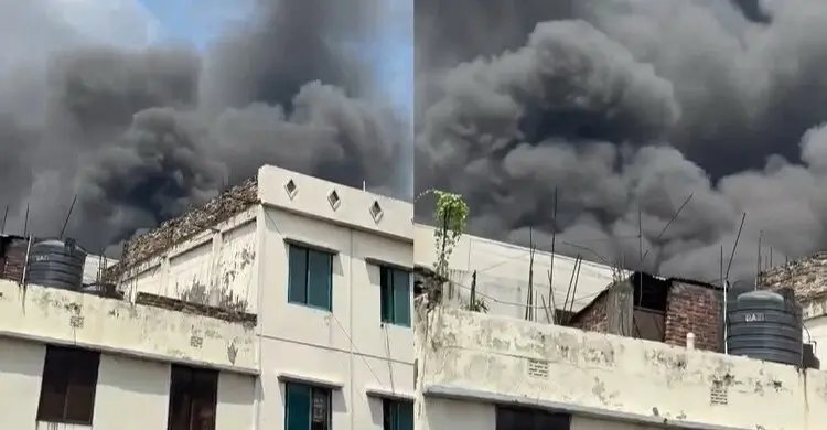 এবার মহাখালীতে একটি ভবনে আগুন